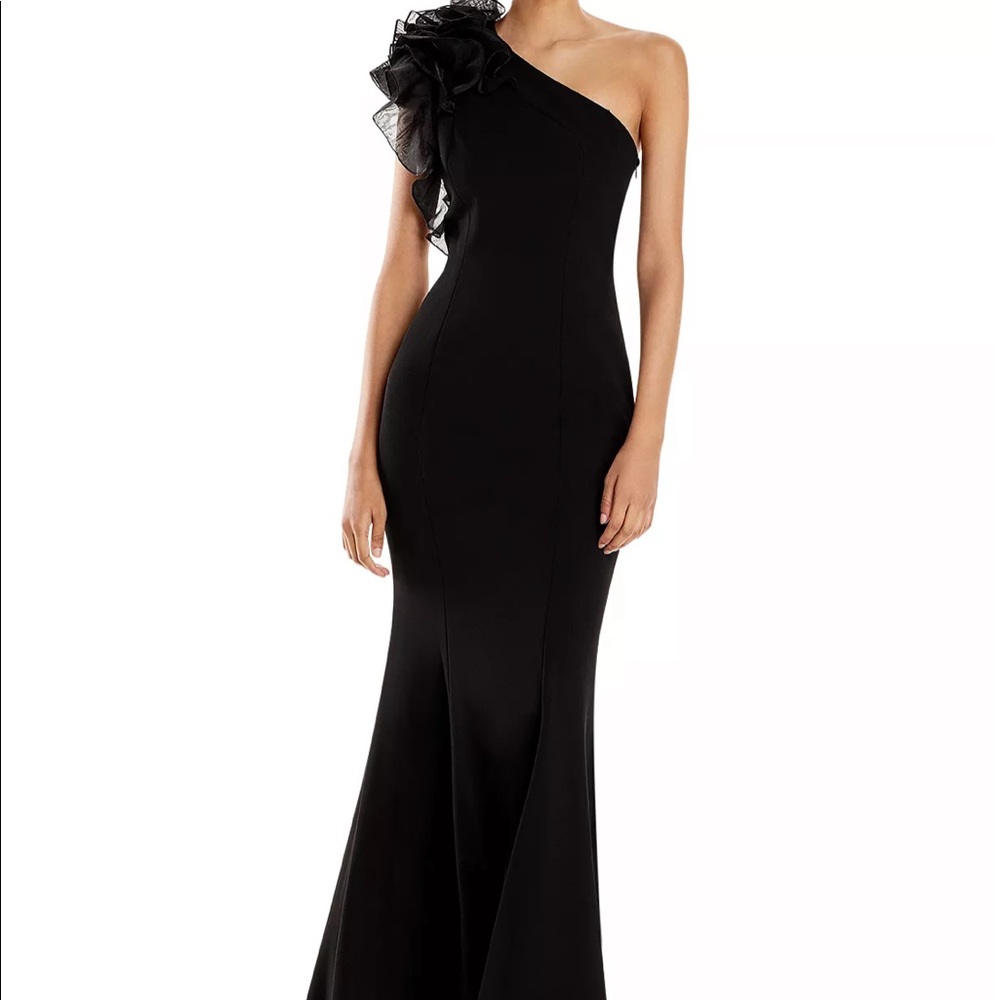 Aidan Mattox black tie gown